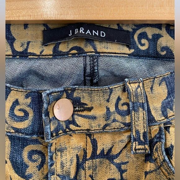 J Brand Gold Brocade Skinny Jean - Picture 7 of 12